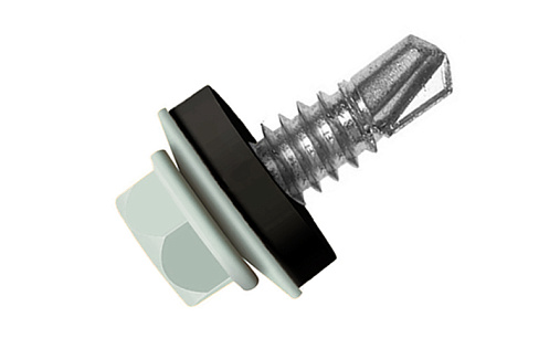 Кровельный саморез по металлу Daxmer 5,5x32 RAL 9006 (250 шт) сверло №3