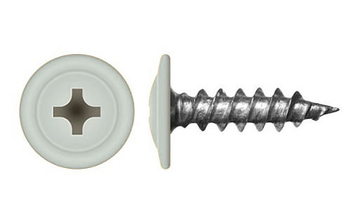 Саморез с прессшайбой по дереву 4,2x19 RAL 9003 (200 шт)