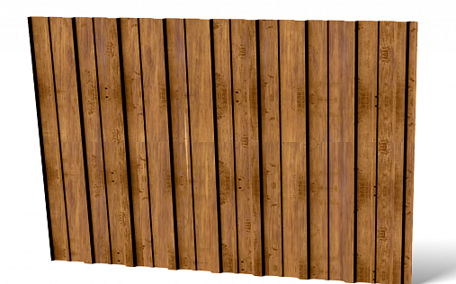 Профнастил С10-1150 (A,B) с покрытием Ecosteel 0.5 мм Мореный дуб (под дерево)