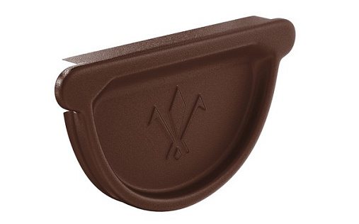 Универсальная заглушка желоба Aquasystem Премиум 150 мм, Pural Matt, RAL 8017