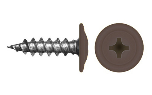 Саморез с прессшайбой по дереву 4,2x16 RAL 8017 (1000 шт)