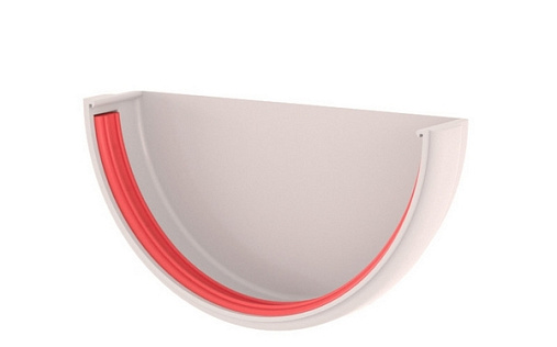 Заглушка желоба 120 мм Grand Line Классика RAL 9003