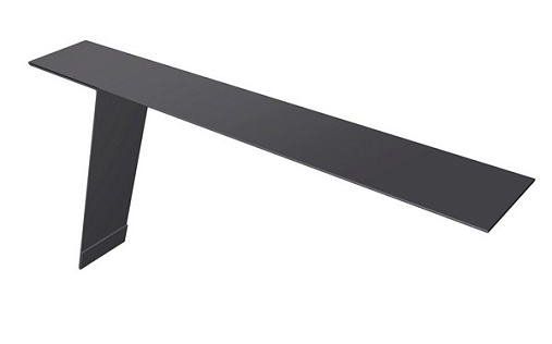 Карнизная планка фальц Grand Line 130x80 с покрытием Полиэстер 0,45 мм RAL 7004