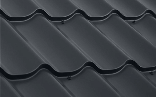 Металлочерепица Классик RAL 7024 с покрытием Satin Matt 0.5 мм