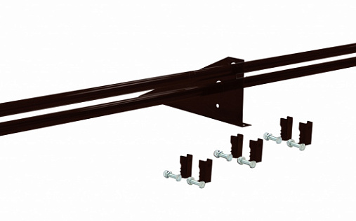 Снегозадержатель трубчатый для фальцевой кровли Optima RAL 8019 3м