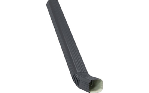 Труба прямоугольная металлическая с коленом Grand Line Vortex Matt 103x77 мм 1 м RAL 7024