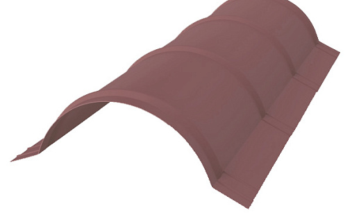 Планка полукруглого конька Grand Line с покрытием Полиэстер 0,45 мм RAL 3011