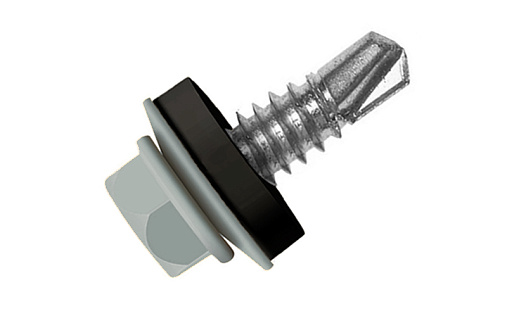 Кровельный саморез по металлу Daxmer 5,5x32 RAL 7037 (250 шт) сверло №3