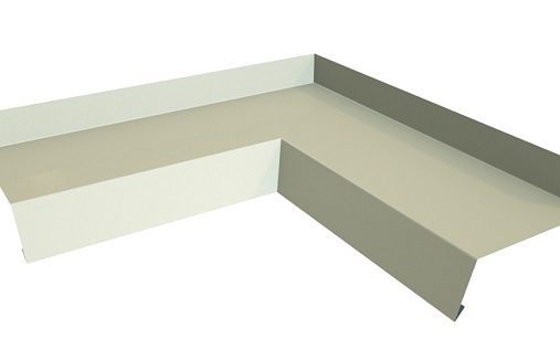 Угол отлива 100 внутренний Grand Line с покрытием Полиэстер 0,45 мм RAL 1015