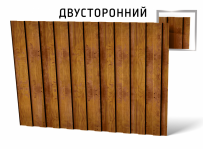 Профнастил С10-1150 (A) с покрытием Print Elite двусторонний 0.45 мм Golden Wood (под дерево)
