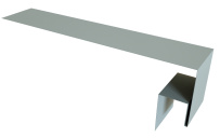Планка околооконная сложная (Блок-хаус, Экобрус) 200x50x25 Grand Line с покрытием Satin 0,5 мм RAL 9006
