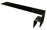 Планка околооконная сложная (Блок-хаус, Экобрус) 200x50x25 Grand Line с покрытием Satin 0,5 мм RAL 9005